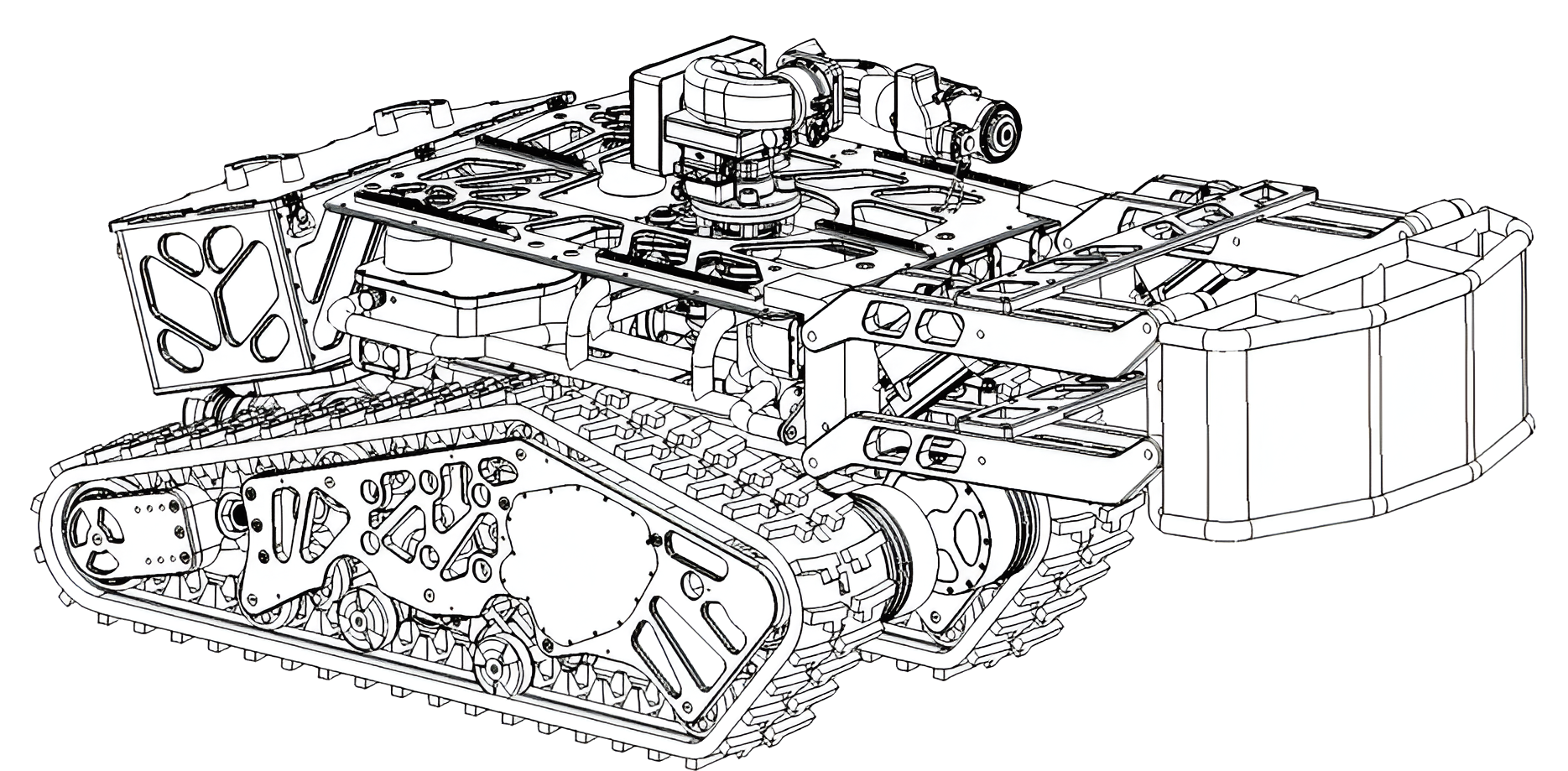Firefighting robot prototype illustration